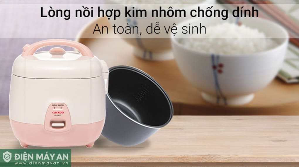 Nồi cơm điện 1.0L Cuckoo CR-0632 - Hồng
